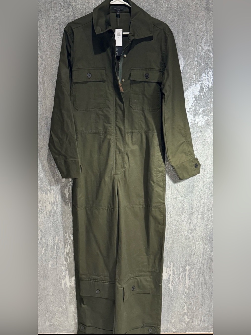 Banana Republic Olive Green Utility Jumpsuit Coverall NWT Women’s Size 8